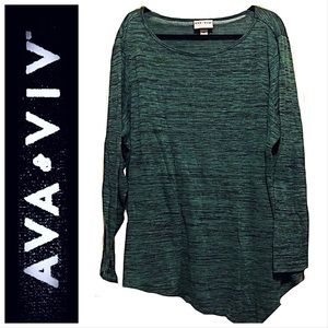 DONATED Tunic Sweater-Asymmetrical, Long Sleeves
